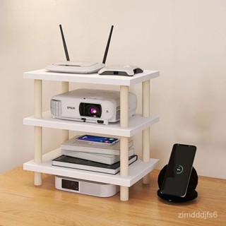 🔥臺灣熱銷🔥wifi路由器置物架電視機機頂盒實木收納支架無綫光貓插座放置託架