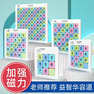 【兒童桌面遊戲、益智遊戲】磁力數字華容道滑動拼圖三國版小學生數學板8一10歲2兒童益智玩具