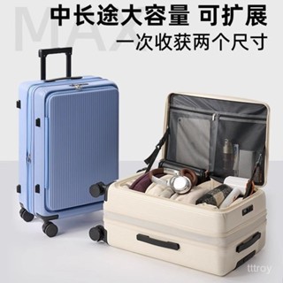 💖 新款💖側開口行李箱女2025新款可擴充套件前開蓋深倉拉桿箱20寸旅行箱登機箱行李箱旅行箱登機拉桿密碼皮箱旅行箱包 拉