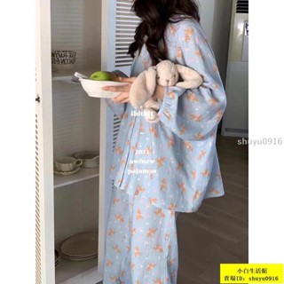 小白優選🐽💎女睡衣💎【店鋪熱銷】日系甜美卡通可愛小鹿睡衣女春秋冬季圓領長袖長褲宿舍家居服套裝