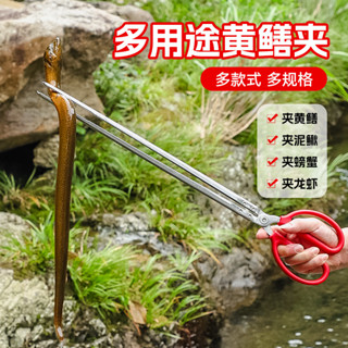 愛家✨趕海神器多功能不銹鋼螃蟹夾直夾 螃蟹夾 木炭夾 炭火鉗 不銹鋼黃鱔夾子 垃圾夾 萬用夾 捕蛇夾 趕海夾黃鱔夾鱔魚鉗