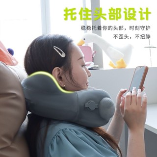 🍓『YY百貨』🍓按壓式充氣u型枕便攜式旅行充氣式u型枕辦公室午休充氣枕旅行必備