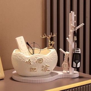 臺出精品👍 創意入戶鞋櫃玄關擺件鑰匙收納門口客廳桌麵裝飾品喬遷新居禮品