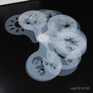 新店特惠咖啡拉花印模 軟歐包麵包撒粉模具 噴花模 糖粉篩 印花模裝飾造型