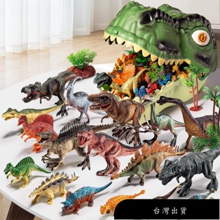 【免運】恐龍玩具兒童小男孩三角龍軟膠套裝大霸王龍世界模擬動物模型手辦 按壓恐龍玩具 恐龍玩具 霸王龍