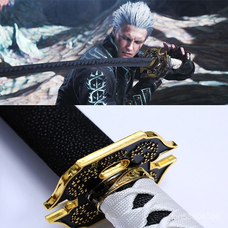 金屬閻魔刀1:1鬼泣5代維吉爾COS武器帕瓦但丁日式武士1米未開刃