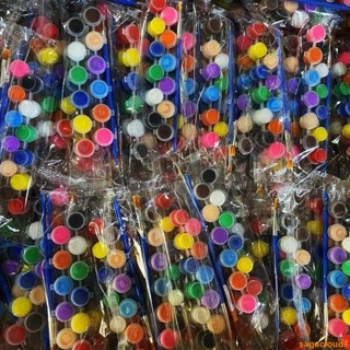 實用丙烯顏料水粉套裝2ml 兒童幼兒園12色畫畫顏料diy繪畫水彩顏料