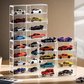 🚚桃園快速/免運🚚風火輪小汽車模型收納盒閤金車模TOMICA1:64玩具多美卡透明收藏架