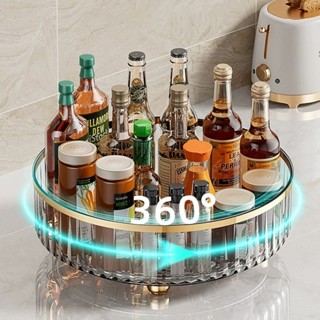 【臺灣出貨】家用可旋轉置物架廚房調料收納盒多功能360度旋轉調味品收納架子