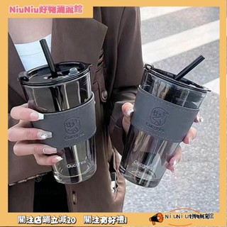 ⚡️好物潮流舘⚡️小鹿玻璃杯ins高顔值輕奢吸管杯便攜學生女情侶大容量杯子咖啡杯 ONRD