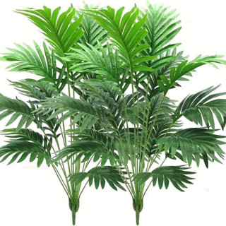【一站式購物】熱帶人造樹葉散尾葵假棕櫚葉模擬綠植家居裝飾散尾葵盆栽餐桌擺件