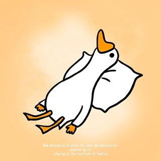 現🧡貨趣味躺著的鴨子裝飾汽車貼紙個性電動車後擋風玻璃手機殻行李箱貼