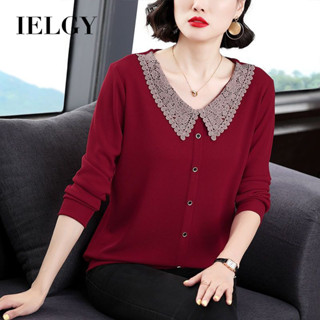 IELGY 女士長袖T恤寬鬆時尚上衣