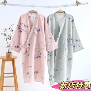 ✨新店特惠✨日系情侶和服男女睡袍 純棉雙層紗布家居服 睡衣 睡裙 浴袍 浴衣 汗蒸服寬鬆休閒