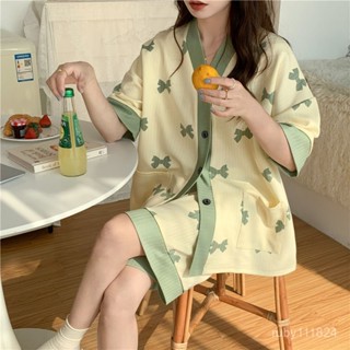專櫃超讚品質💯80-300斤加大碼睡衣女夏季短袖2025年新款學生開衫家居服套裝春秋 JT1G