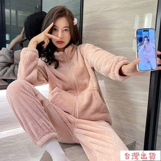 全網最低🔥冬天珊瑚絨睡衣套裝 女生胖MM韓國可愛羔羊絨寬鬆加大尺碼居家服法蘭絨 刷毛加厚款 毛絨卡通連帽睡袍學生家居服