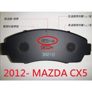 (BUBU安全制動) 五泰 WTC-JB 來令片 煞車皮 ( 2012- MAZDA CX5 )