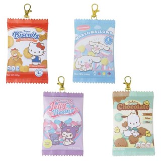 【現貨】小禮堂 Sanrio 三麗鷗 皮革吊飾零錢包鑰匙圈 (零食風) Kitty 酷洛米 大耳狗