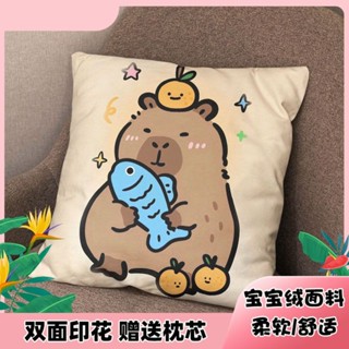 抱枕⭐ 卡皮巴拉抱枕動漫卡通臥室客廳辦公室靠墊床頭汽車靠枕午睡枕頭