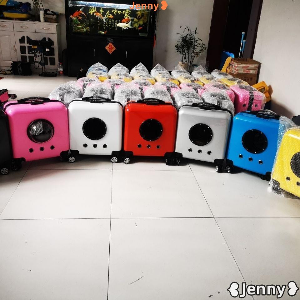 台灣發貨【免運】Jenny❥暖暖居寵物拉桿箱貓咪戶外便攜式旅行箱太空艙寵物萬向輪透氣大容量中型