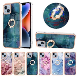 iPhone 16 pro max 蘋果 16pro手機殼 大理石雙面覆膜指環支架保護套 16 plus 手機殼plus