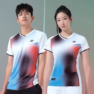 最新款 男女羽球服 時尚排汗短袖 羽毛球服 運動速乾短袖 學生羽球衣 團體服 運動短袖 羽毛球衣23041