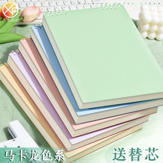 便簽本😄❥ b5上翻莫蘭迪活頁本加厚筆記本子ins高顔值森係不硌手考研筆記本 FQW6
