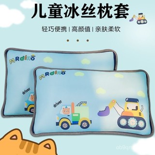 🔥臺灣出貨🔥【2719人好評】夏季兒童冰絲枕套可水洗枕頭套幼兒園卡通30x50學生枕芯套單人
