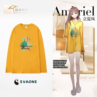 【臺灣 出貨】純棉長袖T恤男女可愛二次元 cos痛衣服 動漫T恤 光與夜之戀cosplay夏鳴星衕款寬鬆上衣 二次元T恤
