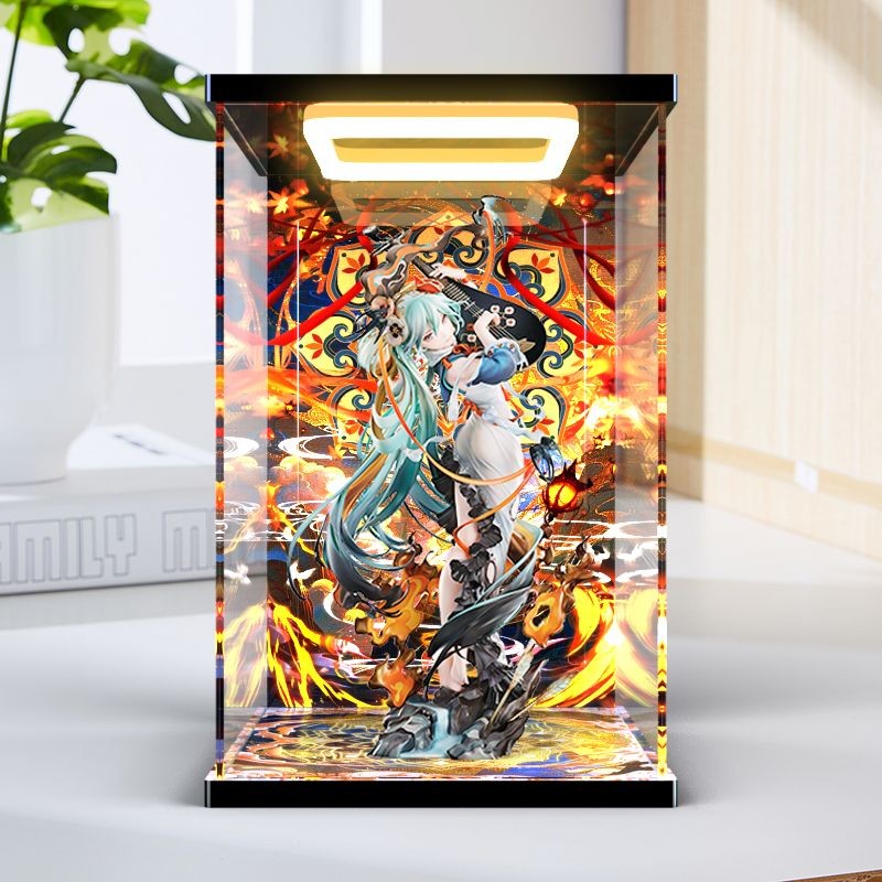 熱銷#高清壓克力回形燈展示盒適用 良笑社 初音未來 十面埋伏 手辦收納TW253