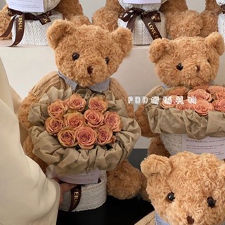 免運⏳限時特賣⏳生日禮物 交換禮物 女生禮物 情人節禮物創意小香風玫瑰小熊模擬花束告白手捧花生日三八婦女節禮物送女生