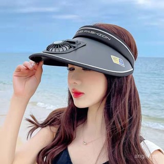🔥臺灣出貨🔥新款夏日三檔USB大風力充電風扇帽防紫外綫男女通用可調節遮陽帽