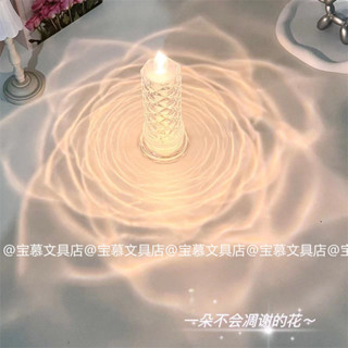 生日禮物✨ ins風玫瑰花瓣蠟燭燈氛圍燈拍照裝飾床頭led小夜燈生日禮物送女生 創意禮品