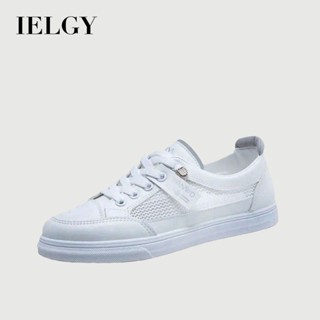 IELGY 網面透氣小白鞋春秋新款韓版學生平底休閒運動鞋