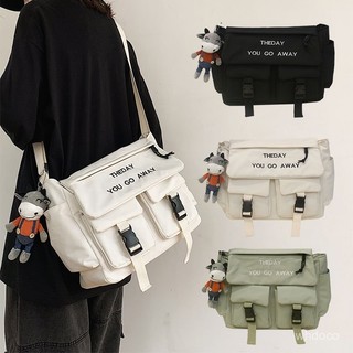 👜 卿選好物 👜【2005人好評】單肩斜挎包 男潮日係工裝包 大容量男士潮牌街頭潮流嘻哈休閒郵差包 休閑男挎包 側背包
