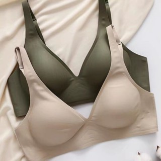 𝑩𝑮 日本深V果凍內衣女 大胸顯小無鋼圈內衣 收副乳防下垂內衣女 無痕一片式超薄胸罩 女生內衣 女裝