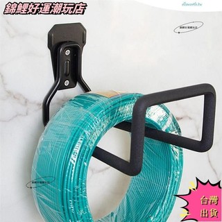 ✨ 台灣出貨 軟管掛鉤支架,壁掛式黑色水管收納架,水軟管組織器防銹防滑重型管捲盤架用於空氣液壓軟管
