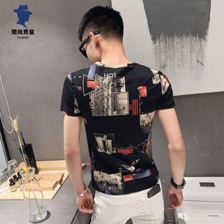 簡尚 新款男士短袖T恤 潮流社會精神小夥帥氣修身夏季韓版百搭上衣YU