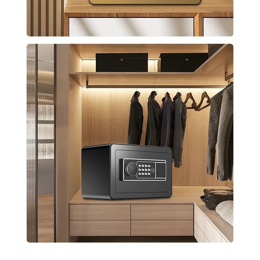 ⭐可開發票⭐【1171】飛盾保險櫃家用指紋密碼保險箱25/30/40/45cm防盜報警辦公入墻 YSXY