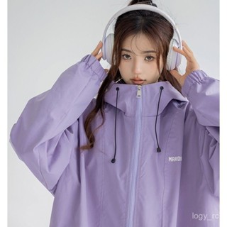 精緻女人生活館💄連帽衝鋒衣2023新款女春秋外套韓係慵懶風上衣運動寬鬆休閒