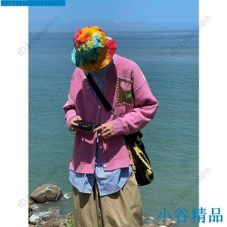 ✨紐智精品✨最新熱銷秋冬新款小外套毛衣男女ins韓版潮流寬鬆針織衫日系拼接線衣外套潮ABAB