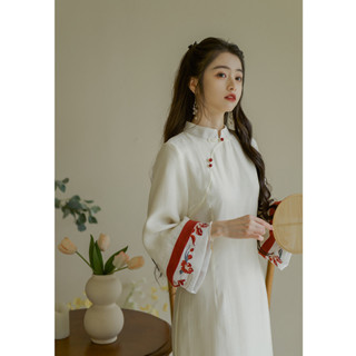 【免運】【春晝】日常中國風洋裝刺繡旗袍女高級感優雅新中式