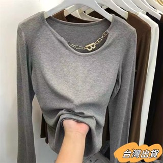 【免運出貨】M-4XL 大尺碼上衣 長袖T恤 打底衫 顯瘦上衣 螺紋t恤女 設計感寬鬆顯瘦大碼時尚打底衫sdfd