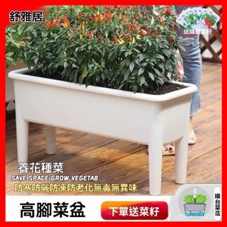免運 【種植神器】高腳種菜盆大號專用陽臺花盆蔬菜長方形長條特價清倉種植箱 陽臺種菜盆 菜盆 陽臺花盆 養殖箱