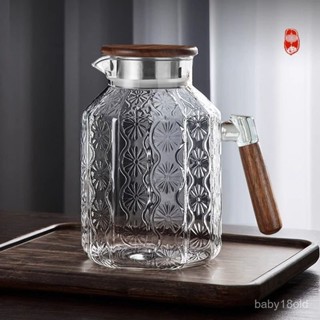 【臺灣出貨】青蘋果複古冷水壺玻璃耐高溫家用水瓶白開水杯套裝紮壺茶壺涼水壺
