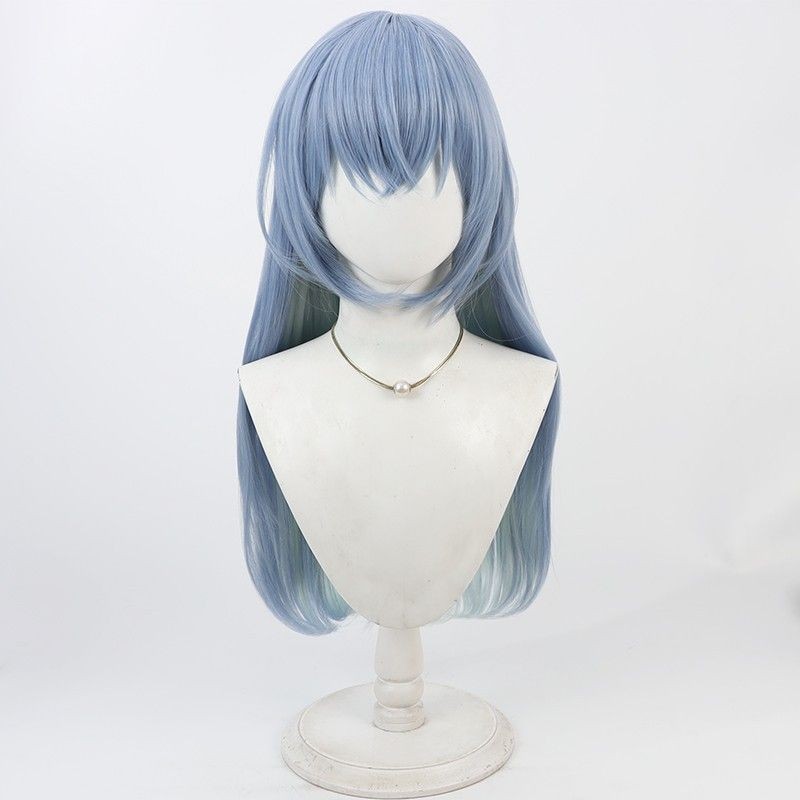 加急免費 偶像大師閃耀色彩 鈴木羽那cos假髮藍色加長 角色扮演
