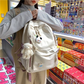 書包女韓版學生原宿女揹包高中學生初中生ins風大容量純色雙肩包ox73elf0d2ox73elf0d2