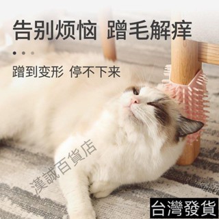 桃園出貨#貓咪蹭癢器角固定蹭毛器貓用墻蹭臉撓癢梳墻角梳按摩器貓咪玩具 ZPGR