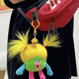 ✨限時搶購☜桃園出貨✨醜萌多巴胺香腸嘴毛絨公仔鑰匙扣 搞怪卡通公仔玩偶包包掛件玩具
