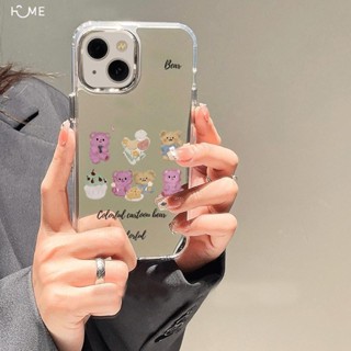 蛋糕小熊適用蘋果16PROMAX手機殼iPhone15硬殼14ins風13鏡面12/11